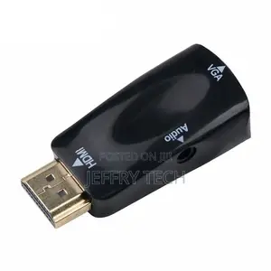 Hdmi-Compatible to VGA Adapter Male to Female HD 1080p-Black
