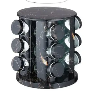 Spice Rack Marble Black