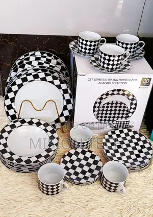 Gold Rimmed Porcelain Dinner Set