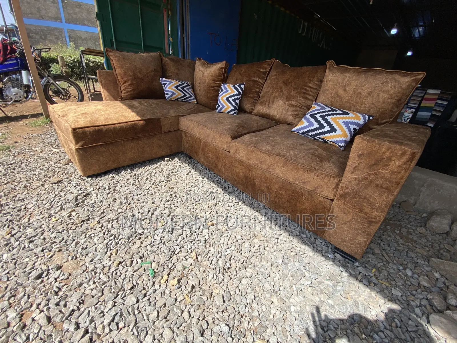 Brown L Sofa