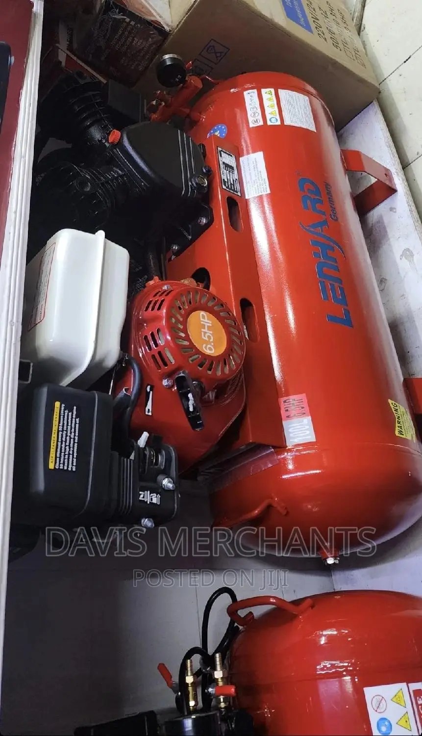 Petrol Driven Double Piston 100L Air Compressor