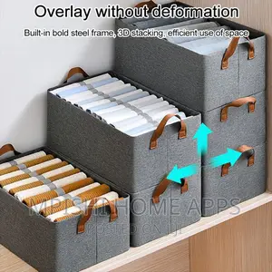 Foldable Clothes Storage Bag / Laundry Bin 47x29x20cm