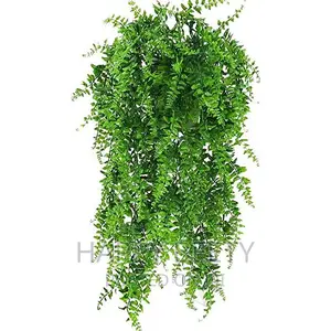 Green Artificial Hanging Garlands With Plastic Basket