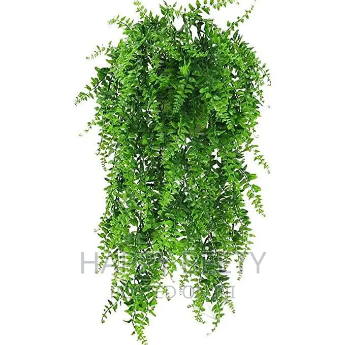 Green Artificial Hanging Garlands With Plastic Basket