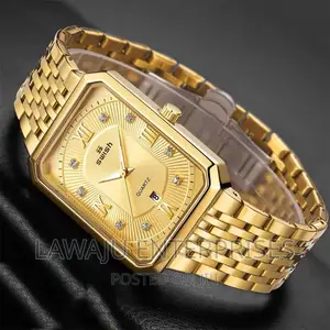 Golden Strap Stylish Men's Watch
