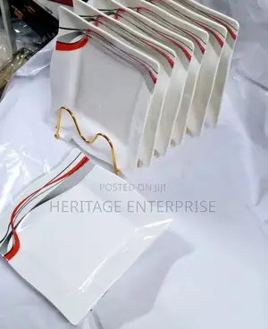 Plate,6 PCS Square Mellamine Plates