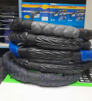 Steering Wheel Cover Sport Blue Black