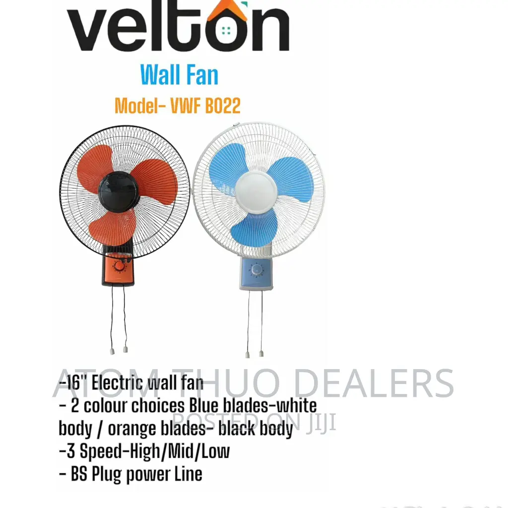 Velton 16" Electric Wall Fan (Model VWF B022)