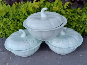 3pcs Pumpkin Shape Ceramic Serving Bowls,
