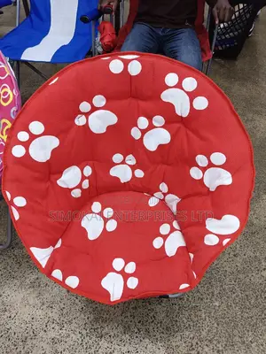 Red Print Moon Chairs