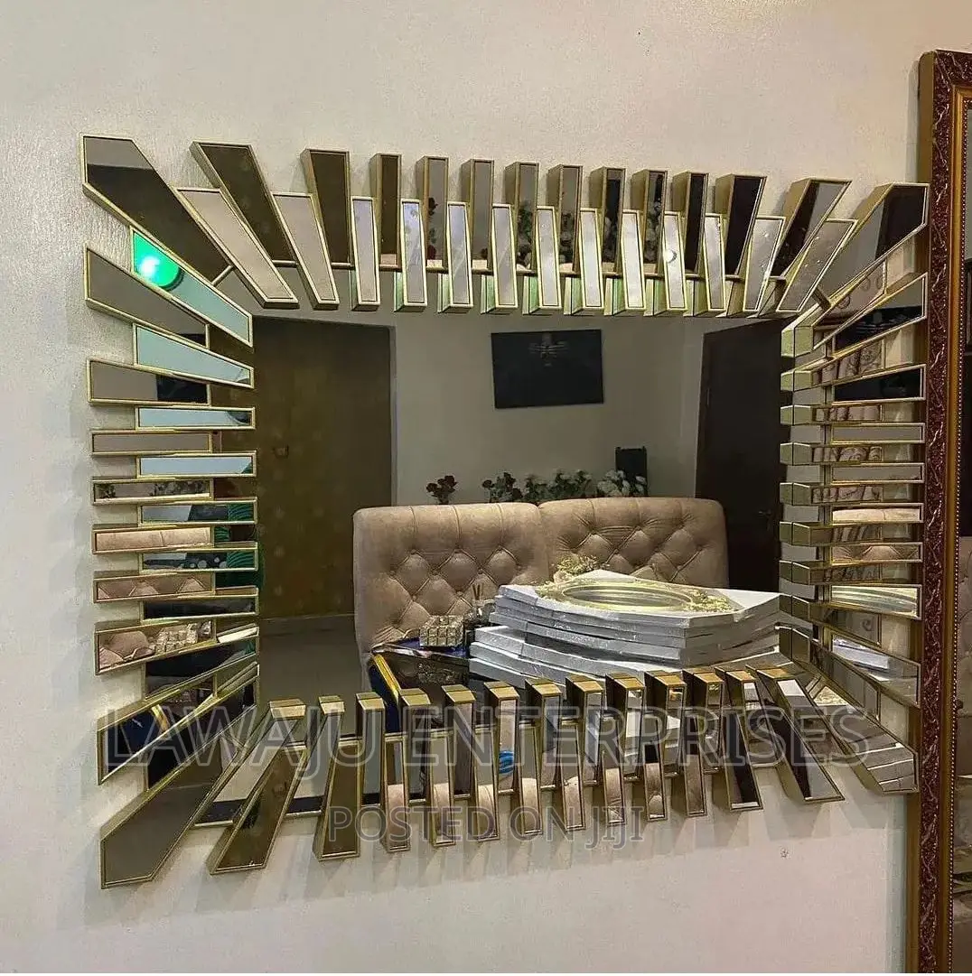 Rectangular Sunburst Decor Mirror