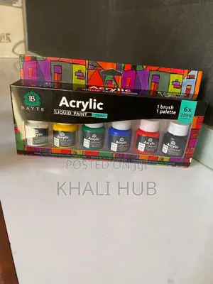 6x 25ml Liquid Acrylic Paint 25ml Liquid Acrylic Paint.