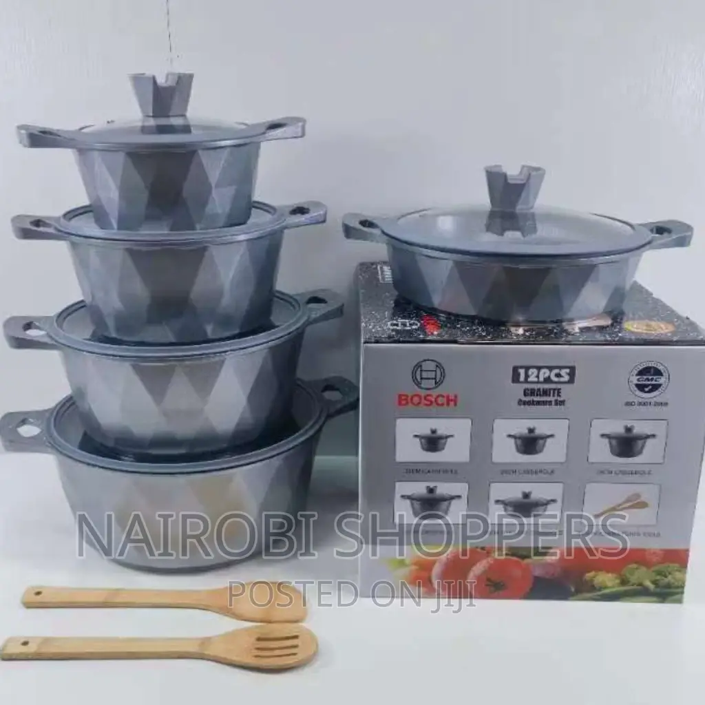 Bosch 12 Pieces Grey Cookware Set
