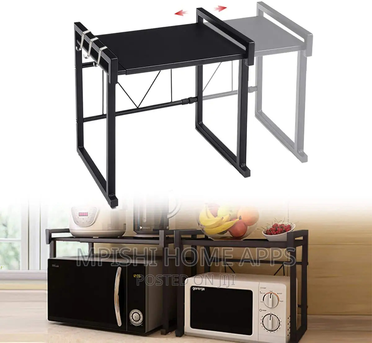 Extending Over the Microwave Metallic Rack Heavy Gauge