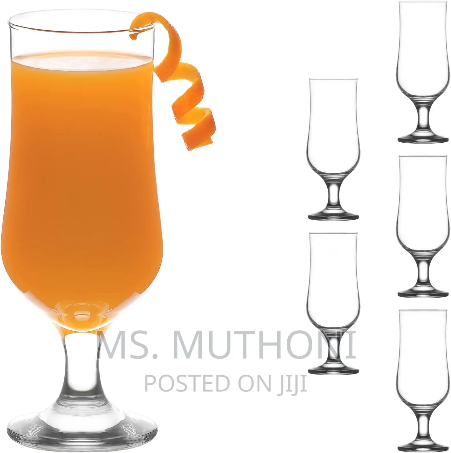 6 PCS 370ml Hurricane Glass