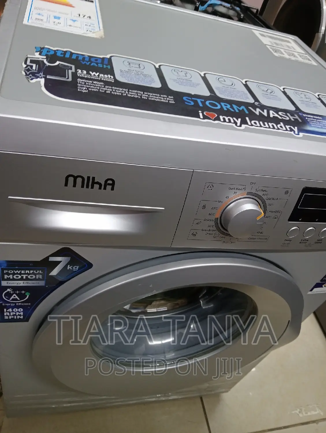 Washing Machine, 7kg, Fully Automatic, Front Load, Silver