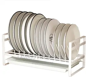 Non-Slip Metal Cabinet Dish Rack Organizer