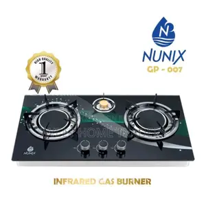Nunix 3 Burner Glass Top Table Infrared Cooker,