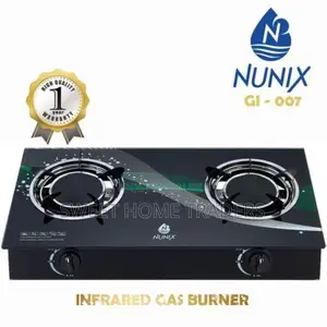 Nunix 2 Burner Glass Top Table Infrared Cooker,