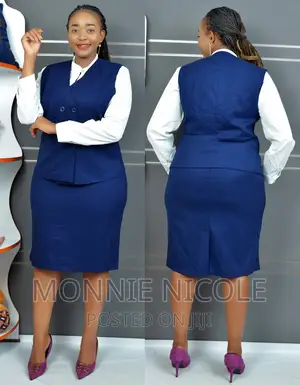 Official Ladies Suit. Navy Blue/Green