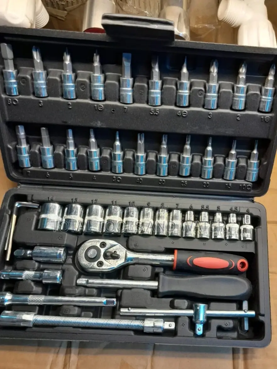 Tolsen 46pc Ratchet Socket Set,Plus Wrench