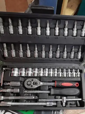 Tolsen Quality 46pc Socket Wrench Set,1/4"