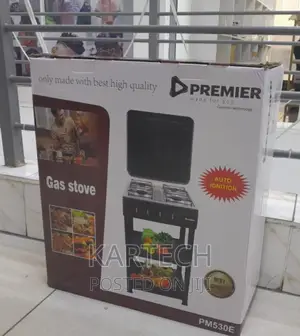 Premier Gas Stove With Shelves -4 Gas Burner