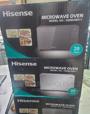 Black and Silver Hisense Digital Microwave **