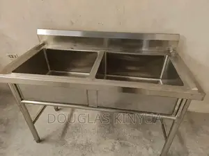 Ss Double Bowl Washing Sink::
