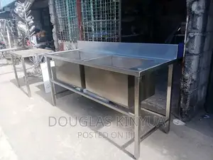 Stainless Steel Heavy Gauge Double Bowl Kitchen Washing Sink