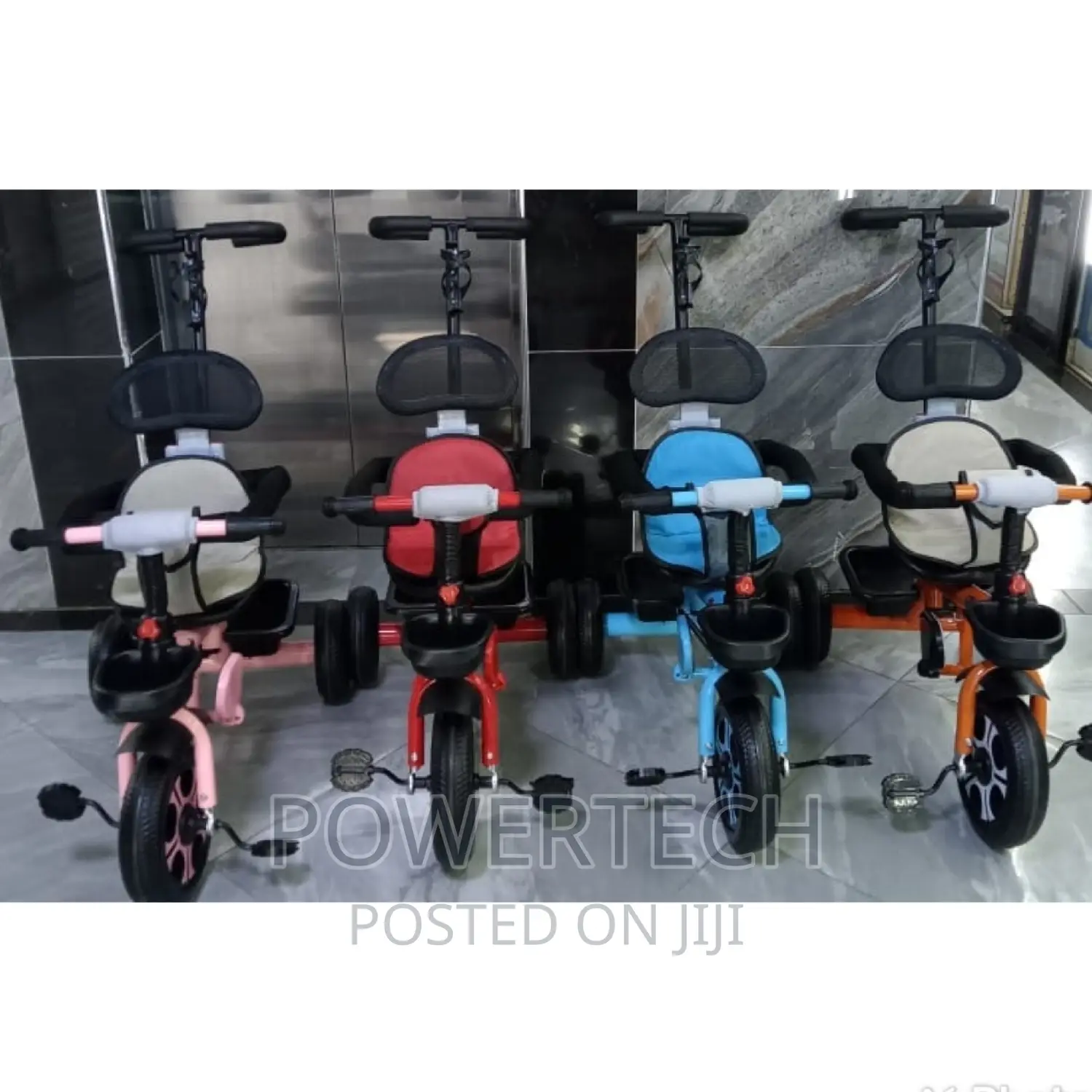 Tricycle With Protective Side Bar, Push Handle*
