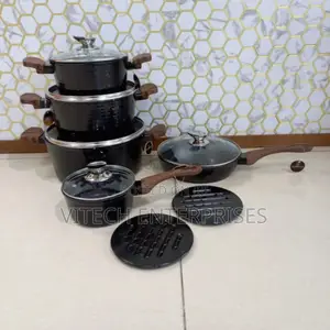 EDENBERG 12 PCS Marble-Coated Cookware
