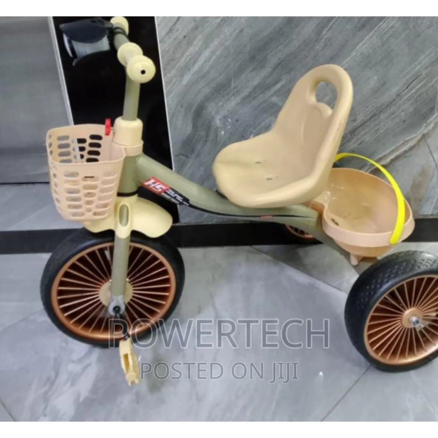Kids Tricycle - Brown With Basket