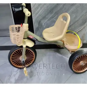 Kids Tricycle - Brown With Basket