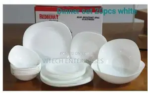 Redberry Dinner Set,20pcs Plain White