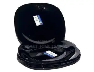 Set of 6 Luminarc Quadra Black Plates