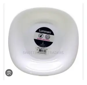 Set of 6 Luminarc Quadra White Plates 