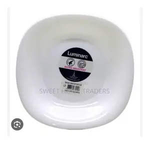 Set of 6 Luminarc Quadra White Plates,