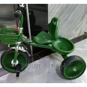 Tricycle Tricycle With Basket"- Green White.