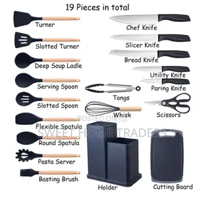 19PCS Silicone Kitchen Utensils