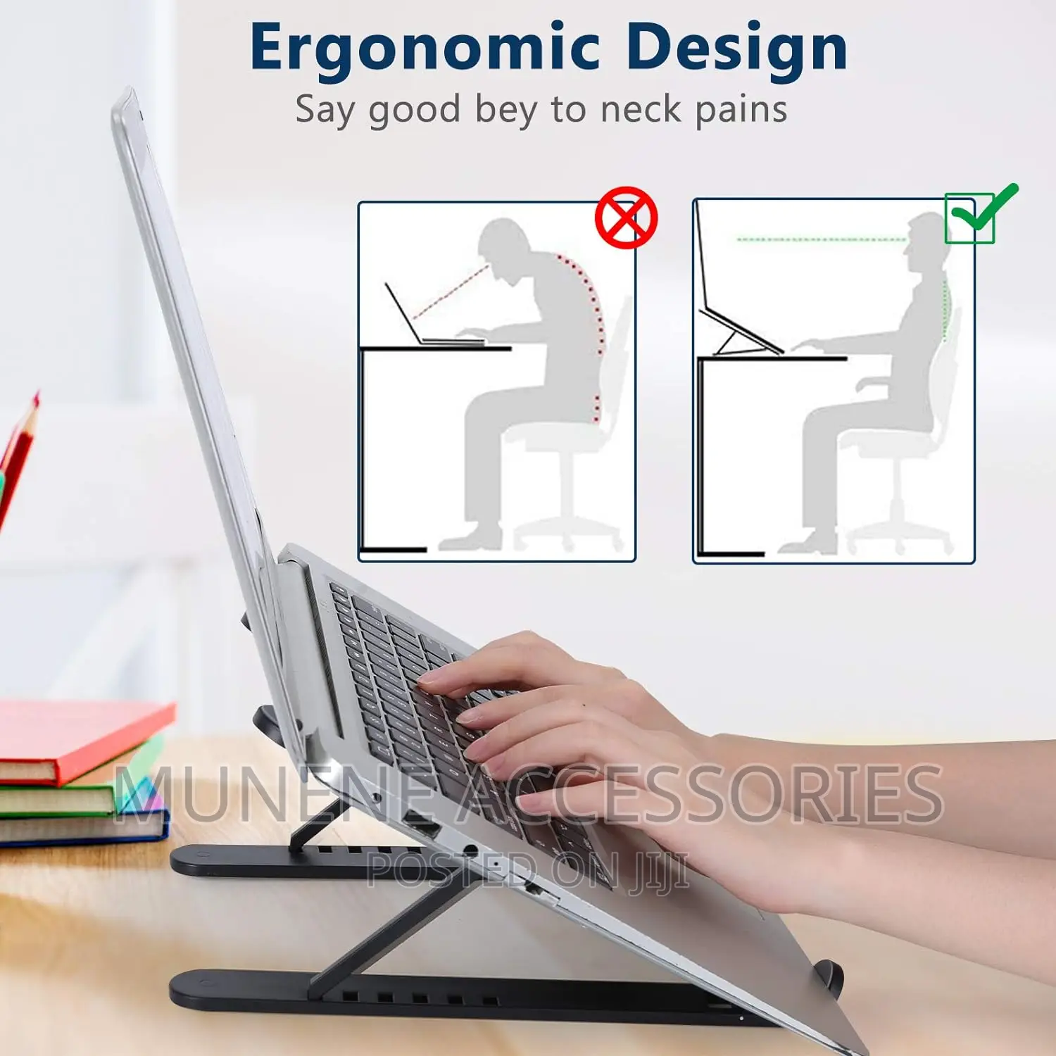 Portable Adjust Laptop Holder Computer Stand Desk Notebook