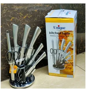 UNIQUE Stainless Steel 9 Knife Set,
