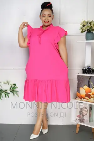 Hot Pink Shift Dress/Maternity Dress/Pregnant Friendly