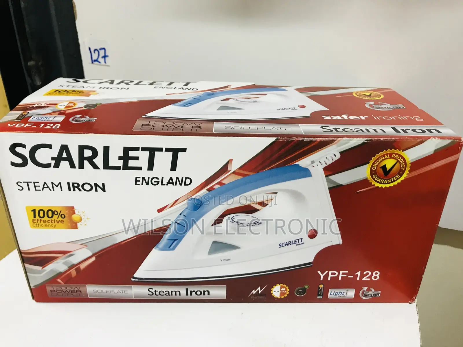Scarlet Steam Iron Box