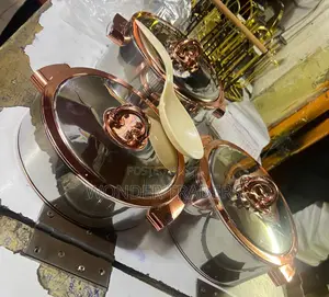 *3pcs Steel Fresh Hot Pot Golden Coat