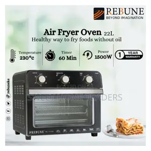 Rebune Air Fryer Oven, 22L With Rotisserie Function