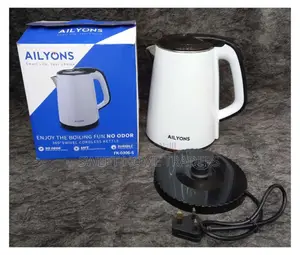 AILYONS FK-0306 Stainless Steel 1.8L Electric Kettle-White