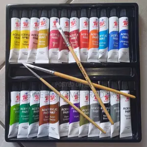 Acrylic Paint 24pcs With 3brushes
