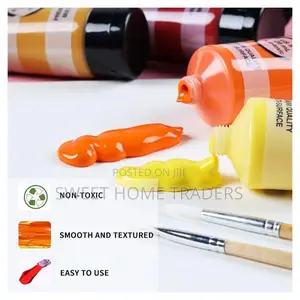 Acrylic Paint 24pcs With 3brushes,