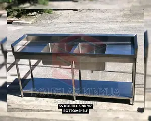 Stainless Steel Sink With Bottom Shelf.